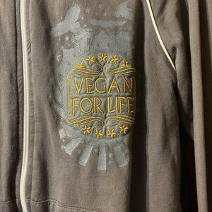 Vegan For Life American Apparel Moto Zip Sweatshirt Jacket MOTIVE Co.